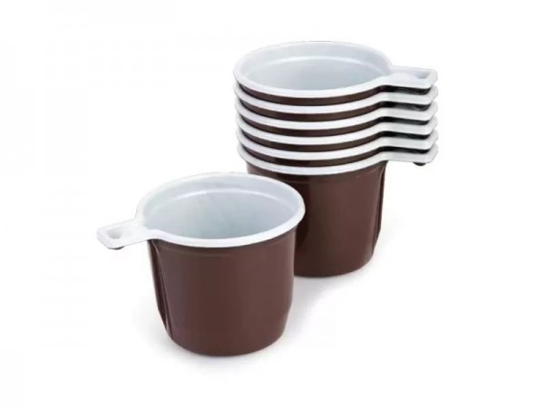 Чашка кофейная (200 мл) ЗПИ (75 шт.) бело-коричневая