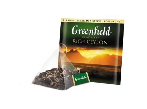Чай черный Гринфилд Rich Ceylon в пирамидках (20 х 2 гр) 