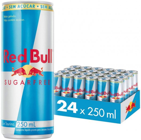 Red Bull Sugarfree, 0,25 л, Напиток энергетический Ред Булл, без сахара
