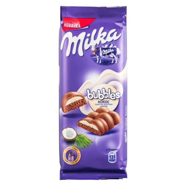 Шоколад Милка (Milka) 97г Кокос пористый молочный
