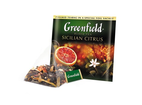 Чай черный Гринфилд Sicilian Citrus в пирамидках (20 х 1,8 гр) 