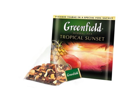 Чай фруктовый Гринфилд Tropical Sunset в пирамидках (20 х 1.8 гр) 