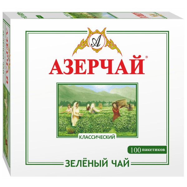 Чай Азерчай зеленый 100пак