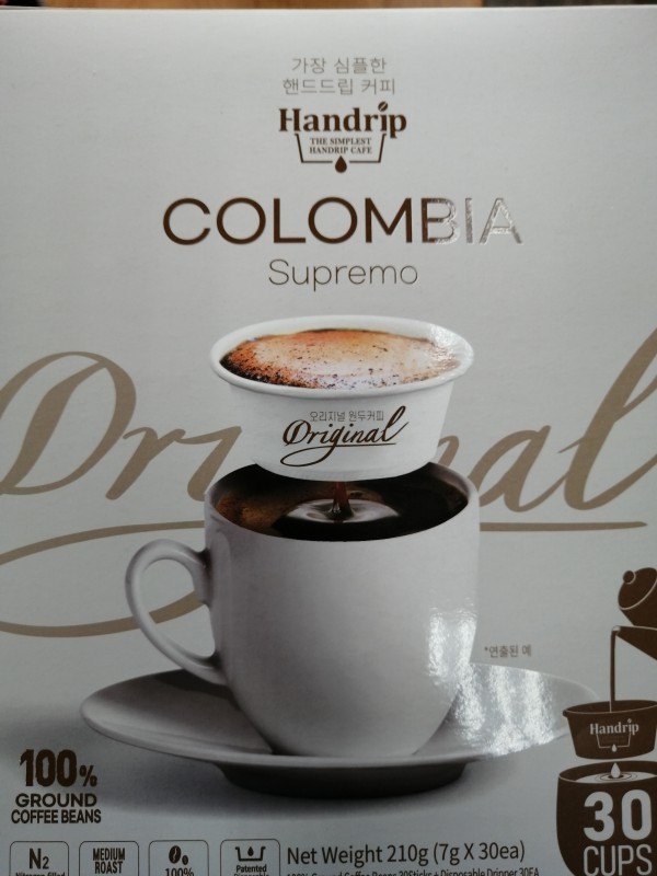 Кофе молотый Handrip Колумбия фильтр-пакет 7гр*30шт Корея