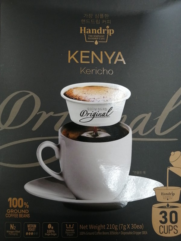 Кофе молотый Handrip Кения фильтр-пакет 7гр*30шт Корея