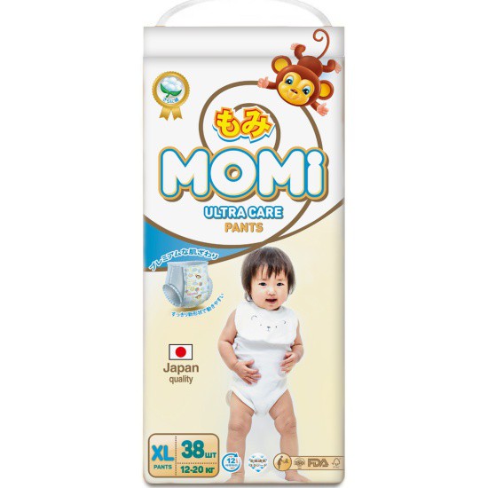 Трусики MOMI Ultra Care XL (12-20кг) 38шт Япония